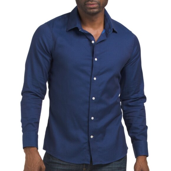 NEW BONOBOS The Desk To Dinner Tailored Fit Shirt blue 362tn - Picture 1 of 2